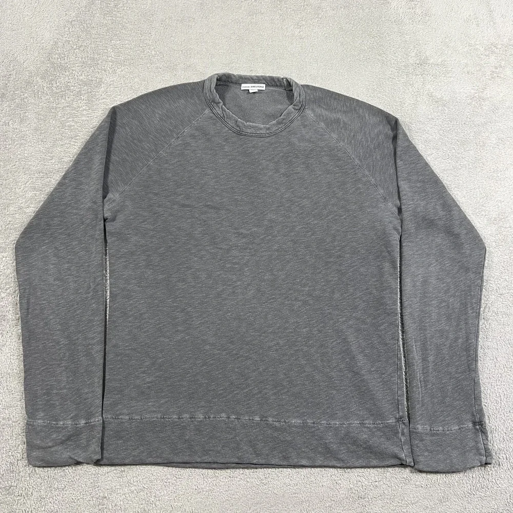 James Perse Vintage French Terry Sweatshirt Mens 1 (Small) Gray Pullover